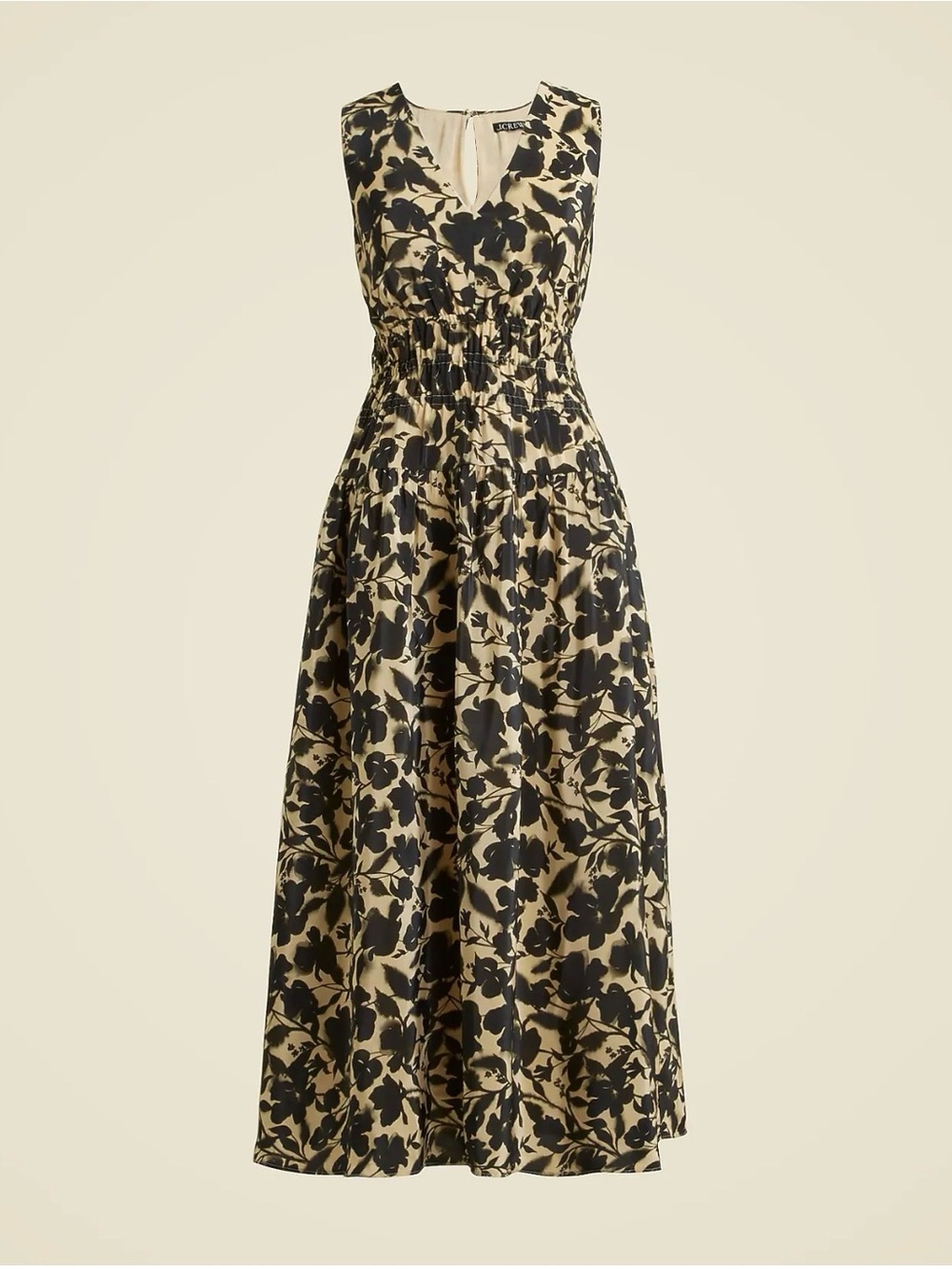 J. Crew Hyacinth V-neck Dress in Crepe de Chine